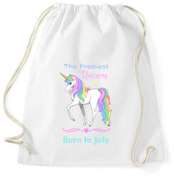 printfashion A legszebb egyszarvúak júliusban születnek - Sportzsák, Tornazsák - Fehér (268060)