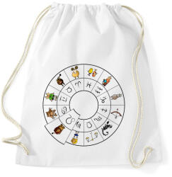 printfashion Oroszlán - Sportzsák, Tornazsák - Fehér (869034)