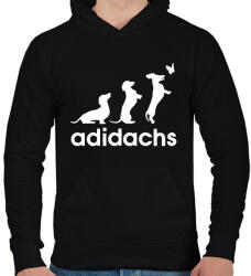 printfashion Adidachs fehér - Férfi kapucnis pulóver - Fekete (14617277)