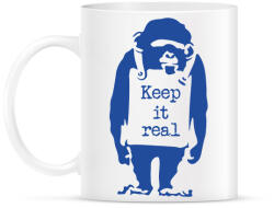 printfashion Keep it real - Banksy graffiti - Bögre - Fehér (7100563)
