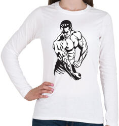 printfashion Testépítő - Női hosszú ujjú póló - Fehér (921754)