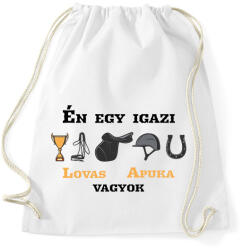 printfashion Igazi lovas apuka - Sportzsák, Tornazsák - Fehér (6322590)