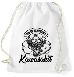 printfashion Csak egy igazi úriember hajt Kawasakit - Sportzsák, Tornazsák - Fehér (4336354)