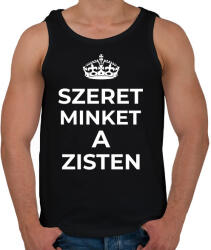 printfashion SZERET MINKET A ZISTEN - Férfi atléta - Fekete (11491790)