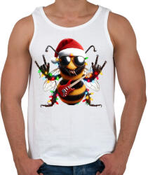 printfashion Karácsonyi party méhecske - Férfi atléta - Fehér (15238220)