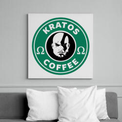 printfashion Kratos Coffee - Vászonkép - Fehér (6629519)