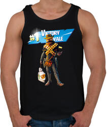 printfashion Fortnite Mancake #1 Victory Royal - Férfi atléta - Fekete (16346532)