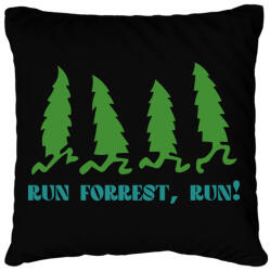 printfashion Run forrest, run! - Párnahuzat, Díszpárnahuzat - Fekete (7359097)