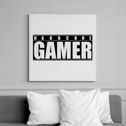 printfashion Hardcore Gamer - Vászonkép - Fehér (6627387)