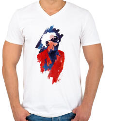 printfashion Emett Doc - Férfi V-nyakú póló - Fehér (221172)