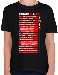printfashion Forma 1 2023 versenyzők 006 - Gyerek póló - Fekete (12361133)