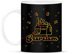 printfashion Igazi szerelem - Takarítónő - Bögre - Fekete (9282847)