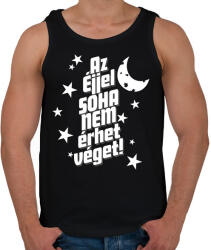 printfashion Az éjjel soha nem érhet véget! - Férfi atléta - Fekete (16607771)