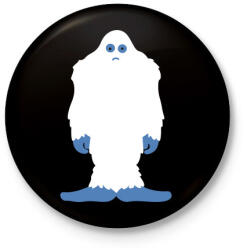 printfashion Yeti - Kitűző, hűtőmágnes - Fekete (3099544)