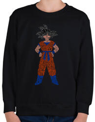 printfashion Goku - Gyerek pulóver - Fekete (69959)