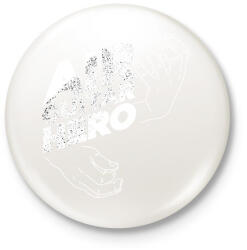 printfashion Air Guitar Hero - Kitűző, hűtőmágnes - Fehér (4061641)