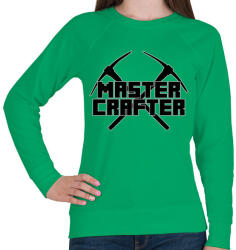 printfashion Minecraft bányász mester - Női pulóver - Zöld (1172485)