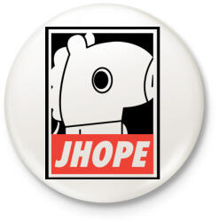printfashion BTS Jhope - Kitűző, hűtőmágnes - Fehér (3080890)