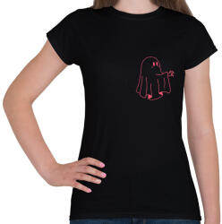 printfashion Rózsaszín szellem - Női póló - Fekete (14137256)