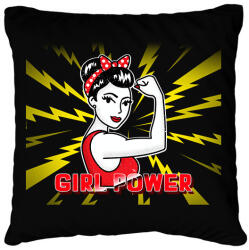 printfashion GIRL POWER - Párnahuzat, Díszpárnahuzat - Fekete (10452358)