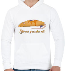 printfashion Extreme pancake rat - Férfi kapucnis pulóver - Fehér (13464545)