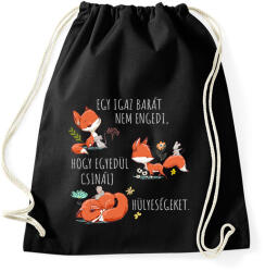printfashion Egy igazi barát - Sportzsák, Tornazsák - Fekete (7084907)