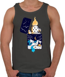 printfashion Gyújtó - Férfi atléta - Sötétszürke (5191635)