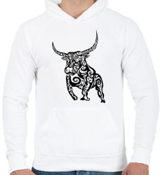 printfashion Bika - Férfi kapucnis pulóver - Fehér (12678294)