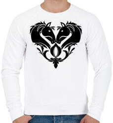 printfashion Lovas szív - Férfi pulóver - Fehér (2746227)