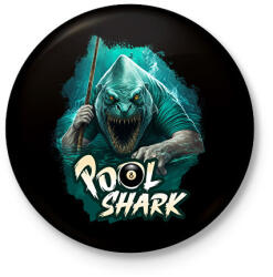 printfashion Pool Shark - Biliárd - Kitűző, hűtőmágnes - Fekete (11758380)