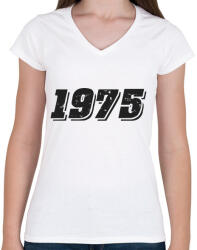 printfashion 1975 - Női V-nyakú póló - Fehér (6177860)