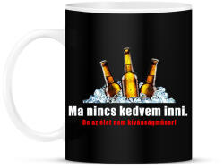 printfashion Nincs kedvem inni - Bögre - Fekete (1530319)