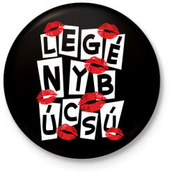 printfashion Csókos legénybúcsú - Kitűző, hűtőmágnes - Fekete (5374195)