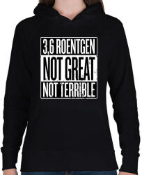 printfashion 3.6 röntgen sugárzás - Női kapucnis pulóver - Fekete (1548726)