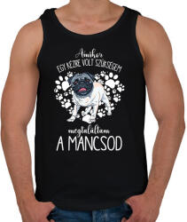 printfashion Megtaláltam a mancsod - Mopsz pug - Férfi atléta - Fekete (5453114)