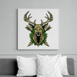 printfashion DeerHunter - Vászonkép - Fehér (6637283)
