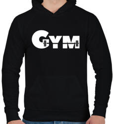 printfashion GYM - Férfi kapucnis pulóver - Fekete (269390)