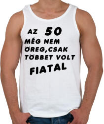 printfashion 50? Fiatal! - Férfi atléta - Fehér (2888527)