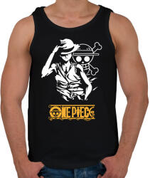 printfashion One Piece Luffy - Férfi atléta - Fekete (14256102)