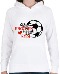 printfashion Big brother biggest fan - Női kapucnis pulóver - Fehér (4951579)