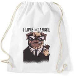 printfashion Gengszter kutya - Sportzsák, Tornazsák - Fehér (5126721)