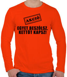 printfashion Akció! ! - Férfi hosszú ujjú póló - Narancs (5194956)