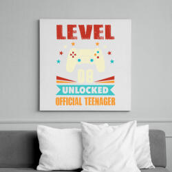 printfashion 8 éves gamer - Vászonkép - Fehér (6626305)