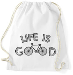 printfashion Life is good - Bike - Sportzsák, Tornazsák - Fehér (7432684)