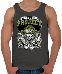 printfashion Az utca lelke - Férfi atléta - Sötétszürke (83281)