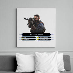 printfashion Warzone Millionaire - Vászonkép - Fehér (6632557)