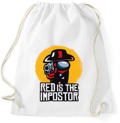 printfashion Among us Red is the impostor - Sportzsák, Tornazsák - Fehér (4180576)