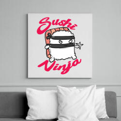 printfashion Sushi ninja - Vászonkép - Fehér (6625438)