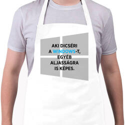 printfashion Aki dicséri a Windows-t - Kötény - Fehér (4901692)