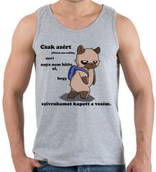 printfashion Kenny, a capybara és a suli (fekete szöveg) - Férfi atléta - Sport szürke (14655206)